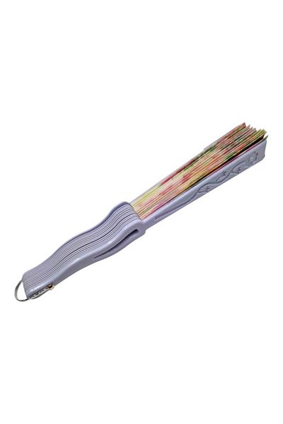 OEM Evantai pliabil din plastic și textil cu fluturi, model 3