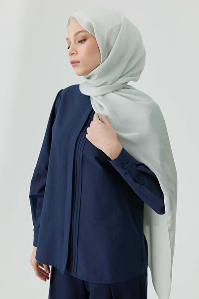 Tuğba Nervür Detaylı Gömlek - Lacivert