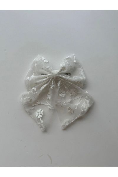 AGAPI Buckle White Bow Ribbon Buckle