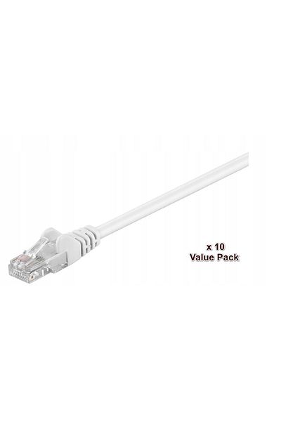MicroConnect U/UTP CAT5e 0,5m biały 10 szt