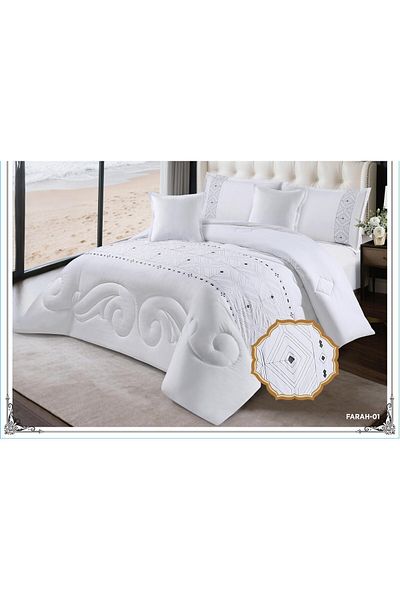 XI DUO A luxurious royal embroidered double bedspread to give your room beauty and elegance