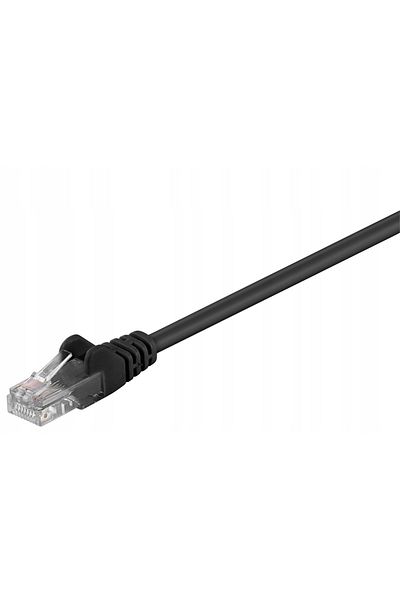 MicroConnect U/UTP CAT5e 0,5M Czarny PVC