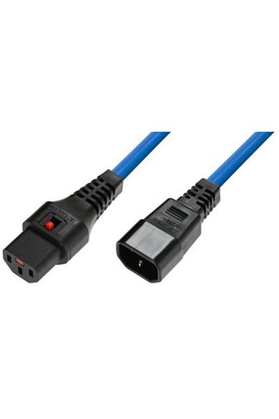 MicroConnect IEC Lock C13 do C14, 1m, MC-C13C14LOCK-1MB