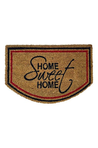 Optim Entrance Mat, Coconut Fiber and Rubber, Home Sweet Home - Semi-Circular - 60x40 cm