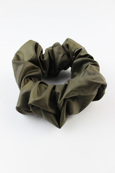 İLKYAZ Leather Look Soft Fabric Rubber Buckle Bagel Buckle - Khaki