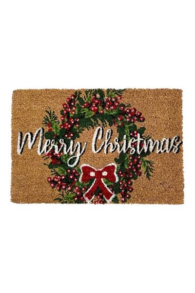 Optim Christmas Door Mat, Coconut Fiber and Rubber, Merry Christmas, DM115 - 60x40 cm