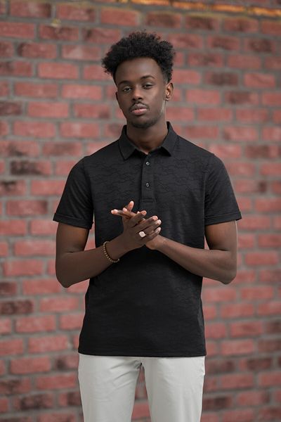 ADVANTE Tricou cu gât polo cu model Lycra cu croiala normală