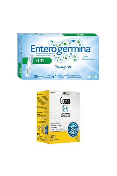 Orzax Enterogermina Kids 5 ml 20 Vials & Ocean D3 K2 20 ml
