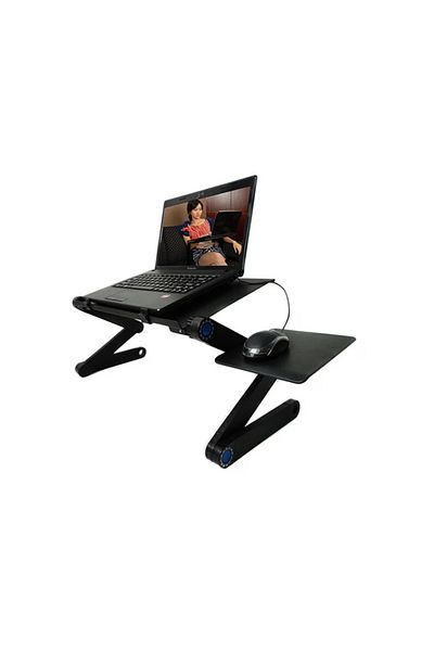 ROHS Aluminum height-adjustable laptop table, table with double ventilation system