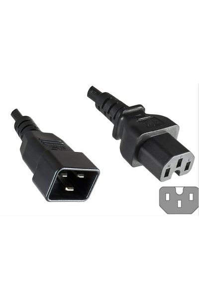 MicroConnect Cablu de alimentare C20-C15 16A 1.8m Negru