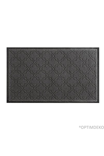 OPTIM DEKO Entrance Mat, Absorbent, Non-Slip, Modern Design, Grey, ®OPTIM DEKO