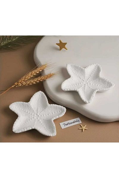 Karra Art Irregular Starfish Jewelry Candle Plate 2 Pack
