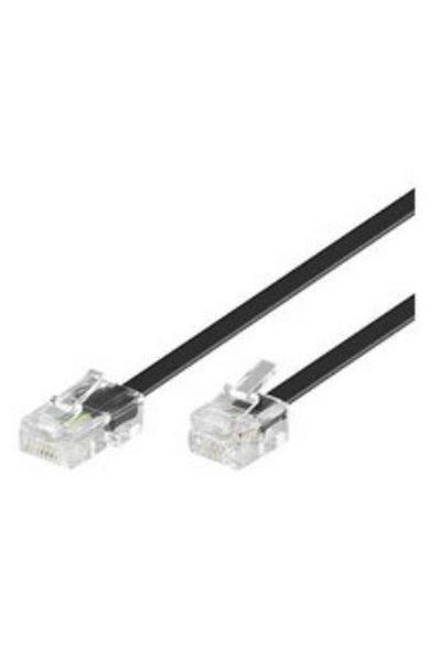 MicroConnect RJ11-RJ45 6m M/M Czarny 6P/4C-8P/4C