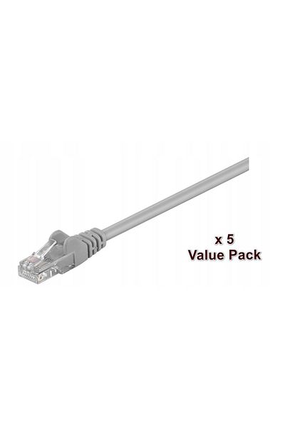 MicroConnect U/UTP CAT5e 15M szary 5 szt
