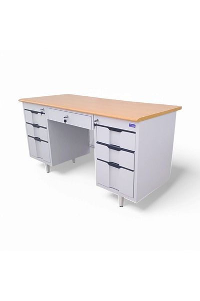 concent Iron desk on a wooden surface