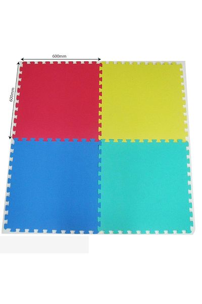 LUDIRO LUDIRO Puzzle Mat, 4 Pieces 60x60 Cm, EVA Foam, Protection, Versatility