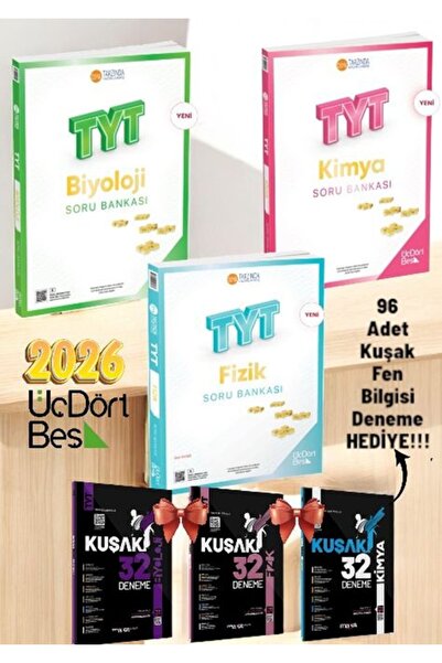 Üç Dört Beş Yayıncılık 345 Yayınları 2026 TYT Fen Bilimleri (Fizik–Kimya–Biyo...