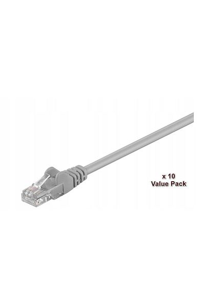 MicroConnect U/UTP CAT5e 3M szary 10 szt