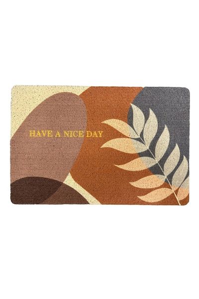 OPTIM DEKO Entrance Mat, Anti-Slip and Anti-Marks, Spaghetti Have a Nice Day 60x40 cm