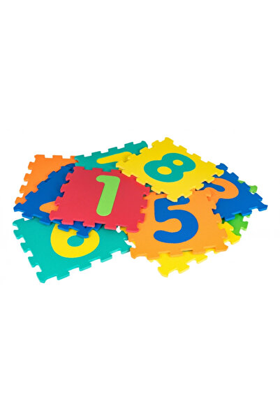 LUDIRO Children's Puzzle Mat with Removable Numbers 0-9, Safe EVA Foam, 10 Pieces 32x32 cm