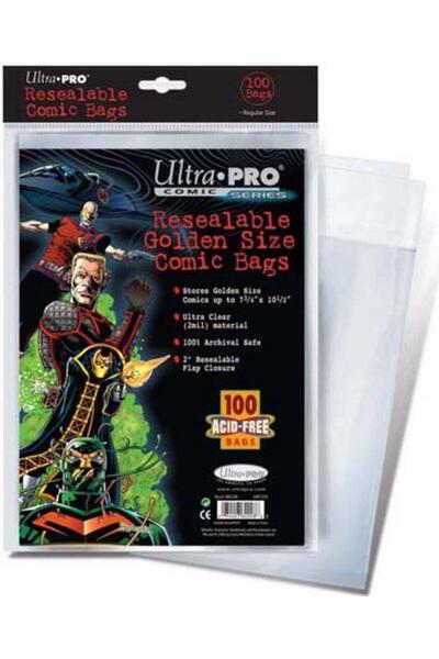 Ultra Pro أكياس كوميك العصر الذهبي مقاس 22,2 × 27,9 سم 100 قطعة واقية