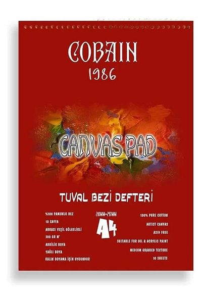 Mu Art Ahşap Try 1986 Canvas Cloth Notebook Acrylic Notebook Oil Painting Notebook Gouache Notebook (A3)