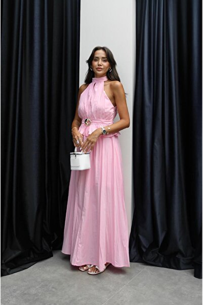 Havoş Pink Berha Hakim Collar Blouse Skirt Suit