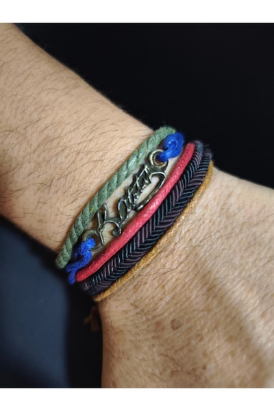 enyatakı Original leather rope bracelet signed by kemal ataturk.