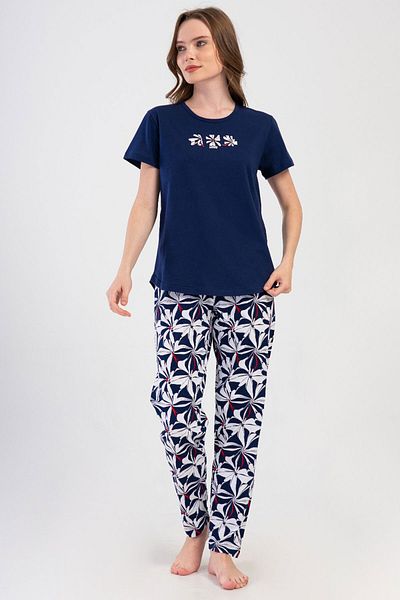 VİENETTA Cotton Women's Short Sleeve Pajamas Set, 408329
