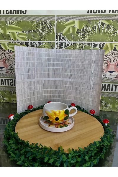 RGS HOMELİFE Yellow Flower Printed Cup