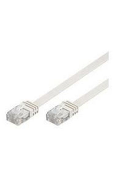 MicroConnect U/UTP CAT5e 3M biały płaski, V-UTP503W-FLAT