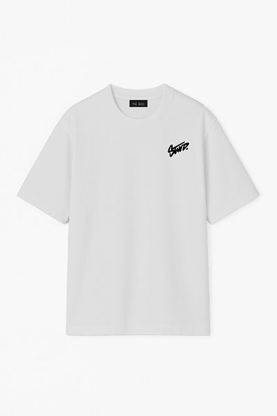 THE RULE Unisex Stwd Printed Oversize 100% βαμβακερό μπλουζάκι με φαρδιά κοπή με μαλακή υφή