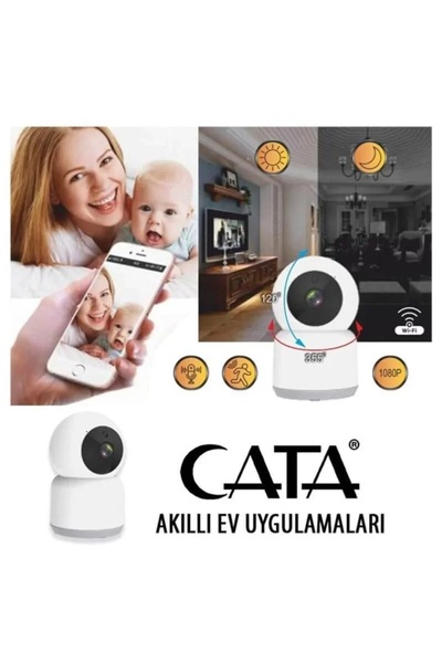 Cata CT-4050 360° Full Hd (1080P - 720P) Wi-Fi Akıllı Ip Kamera