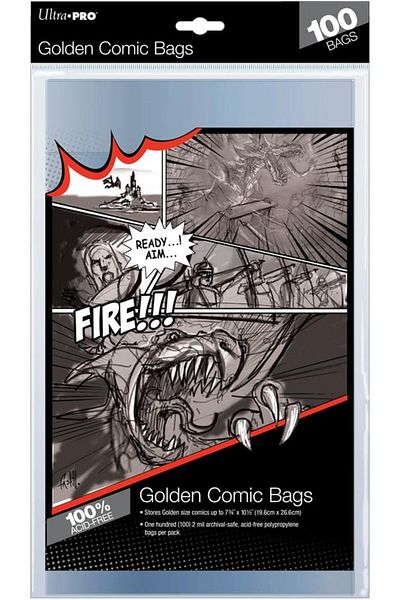 Ultra Pro Golden Age Comic Bags 17.46 X 26.67 cm 100Pcs Protector