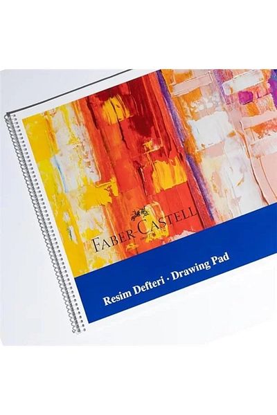 Mu Art Ahşap Faber-Castell Painting Notebook, 25X35 Cm, 30 Sheets, Hard Cardboard Cover, Spiral Binding, 120g Quality