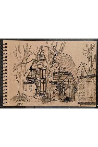 Mu Art Ahşap Kraft Paper A5 Sketchbook 90 Gr. 50 Sheets Sketchbook with Spiral