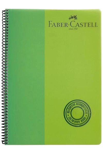 Mena Rise Faber-Castell Spiral Notebook, A4, 120 Sheets, 70g Paper, Checkered, Durable Plastic Cover, Assortment
