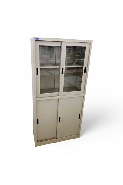 concent Iron file cabinet with glass door and door