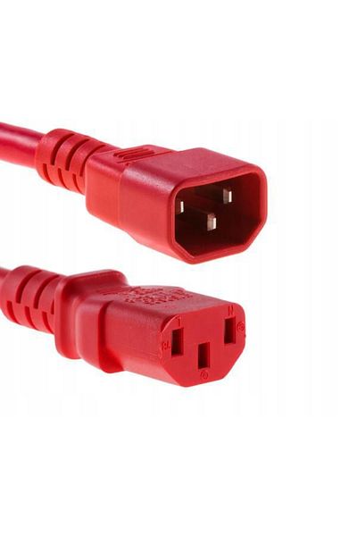 MicroConnect Przedłużacz C14-C13 3m Czerwony