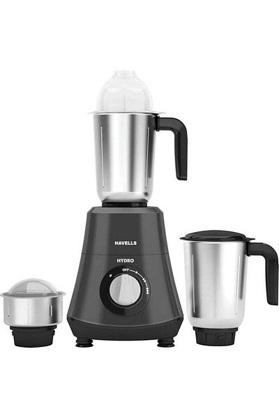 HAVELLS Hydro Neo 750W Mixer Grinder – 1.5 L Liquidizing Jar, 1.5 L Wet & Dry Jar, 0.4 L Chutney J