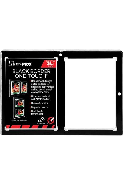 Ultra Pro 35Pt 2-Card Black Border Uv One-Touch Magnet Card Display Frame