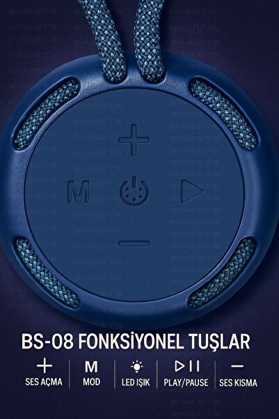 Zineets Işıklı Kablosuz Bluetooth Speaker Hoparlör Ses Bombası Fm Radyo 90 Db Sd Kart Usb Girişli
