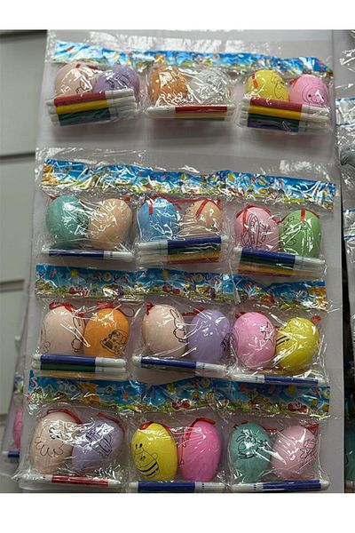 Other Egg Coloring Toy – 12-Piece Set, Multicolored Eggs with Coloring Pens
