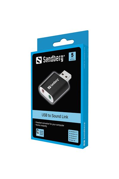 Inna marka Karta dźwiękowa Sandberg USB - Sound Link 133-33