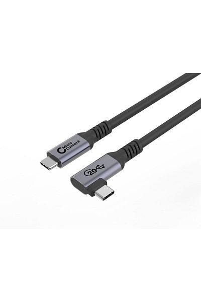 MicroConnect Premium Kabel USB-C 2m 20Gbps 100W USB 3.2 Gen 2x2 Kątowy, USB3.2CC2-A