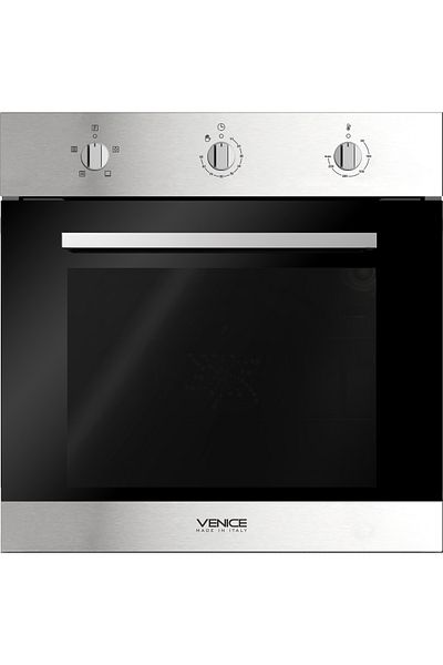 Venice Built-in electric oven, 4 programs, 60 cm, 3 switches, made in Italy, V66E4MX