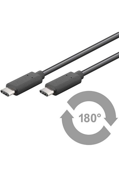 MicroConnect USB-C 3.2 Gen2 kabel Czarny. 1m