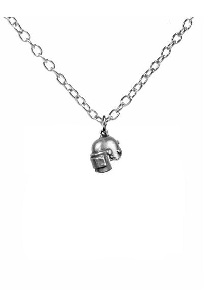 Herşey Nota Pubg Mask Figured Unisex Gamer Necklace – Warrior Spirit Gaming Jewelry with 60 cm Chain