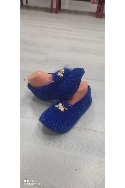 Kevser nur tuhafiye Velvet Rope Hand-Knitted Ballerinas