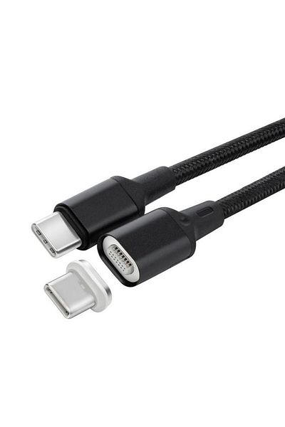 MicroConnect USB-C Magnetic Gen1 kabel Czarny. 1m